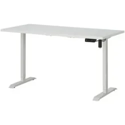 Höffner Schreibtisch elektr. höhenverstellbar  Up & Down 1 ¦ weiß ¦ Maße (cm): B: 150 H: