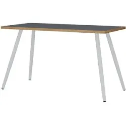 Höffner Schreibtisch  Vadar ¦ weiß ¦ Maße (cm): B: 138 H: 70