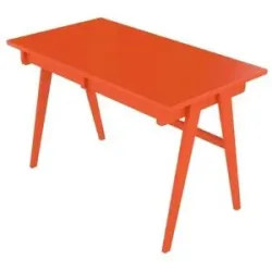 Höffner Schreibtisch  Edda ¦ orange ¦ Maße (cm): B: 120 H: 75,5