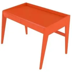 Höffner Schreibtisch  Lisa ¦ orange ¦ Maße (cm): B: 125 H: 81