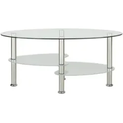 Höffner Couchtisch  Vignola ¦ transparent/klar ¦ Maße (cm): B: 55 H: 41