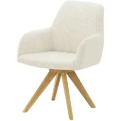 smart Cord-Armlehnstuhl drehbar Frederik ¦ beige ¦ Maße (cm): B: 59 H: 87 T:
