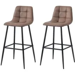 Höffner Barhocker 2er-Set  Tabbjorn ¦ braun ¦ Maße (cm): B: 46,5 H: 102