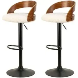 Höffner Barhocker 2er-Set  Tabvictoria ¦ weiß ¦ Maße (cm): B: 46 H: 101