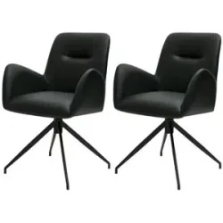 Furnhouse Esszimmerstuhl 2er-Set  Jennifer ¦ schwarz ¦ Maße (cm): B: 61 H: 86