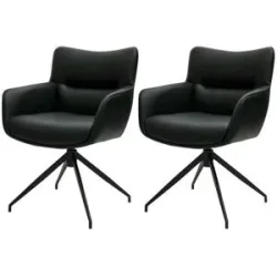 Furnhouse Esszimmerstuhl 2er-Set  Jessica ¦ schwarz ¦ Maße (cm): B: 55 H: 84