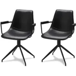Furnhouse Esszimmerstuhl 2er-Set  Isabel ¦ schwarz ¦ Maße (cm): B: 59 H: 85