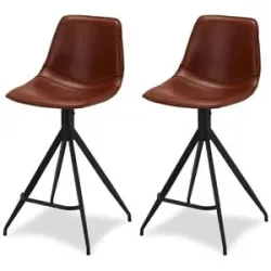 Furnhouse Barstuhl 2er-Set  Isabel ¦ braun ¦ Maße (cm): B: 48 H: 98