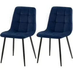 Höffner Esszimmerstuhl 2er-Set  Tilde ¦ blau ¦ Maße (cm): B: 45 H: 84