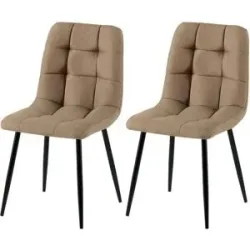 Höffner Esszimmerstuhl 2er-Set  Tilde ¦ grau ¦ Maße (cm): B: 45 H: 84