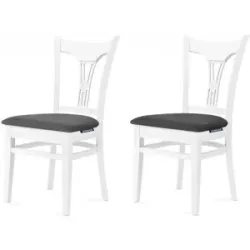 KONSIMO Esszimmerstuhl 2er-Set   ¦ grau ¦ Maße (cm): B: 45,5 H: 90,5