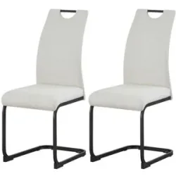 Höffner Schwingstuhl 2er-Set   ¦ creme ¦ Maße (cm): B: 43 H: 98