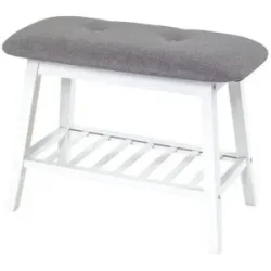 Höffner Schuhbank   ¦ weiß ¦ Maße (cm): B: 60 H: 44