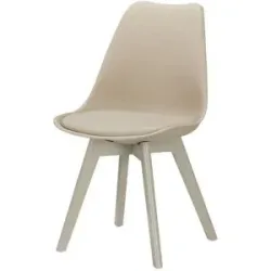 Höffner Schalenstuhl  Charly ¦ beige ¦ Maße (cm): B: 49 H: 84 T: 51.0