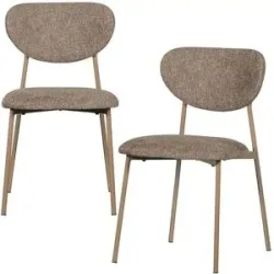 WOOOD Esszimmerstuhl 2er-Set  Valor ¦ beige ¦ Maße (cm): B: 56 H: 77