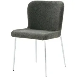 Höffner Bouclé-Polsterstuhl  Emmeline ¦ schwarz ¦ Maße (cm): B: 50 H: 85 T: 62.0