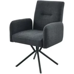 Höffner Armlehmstuhl extra belastbar Talos ¦ grau ¦ Maße (cm): B: 67 H: 91 T: 66.0