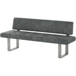 Wohnwert Einzelbank  Mia ¦ grau ¦ Maße (cm): B: 240 H: 90 T: 66.0