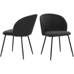 Höffner Stuhl 2er-Set Miriam ¦ schwarz ¦ Maße (cm): B: 60 H: 78