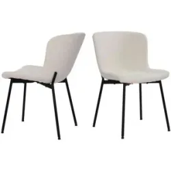 Höffner Stuhl 2er-Set Fabio ¦ weiß ¦ Maße (cm): B: 48 H: 83