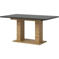 Höffner Esstisch ausziehbar   ¦ grau ¦ Maße (cm): B: 150 H: 76