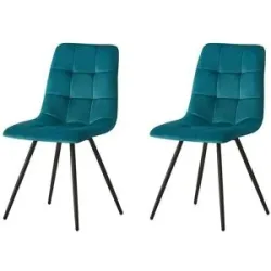 Höffner Stuhl 2er-Set  Bjorn ¦ blau ¦ Maße (cm): B: 45 H: 85