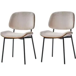 Höffner Stuhl 2er-Set  Odense ¦ beige ¦ Maße (cm): B: 48 H: 83