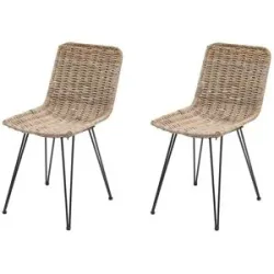 Höffner Stuhl 2er-Set  Penang ¦ braun ¦ Maße (cm): B: 40 H: 82