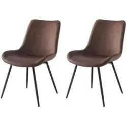 Höffner Stuhl 2er-Set  Koge ¦ braun ¦ Maße (cm): B: 54 H: 84