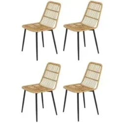 Höffner Stuhl 4er-Set  Bangkok ¦ braun ¦ Maße (cm): B: 43 H: 83