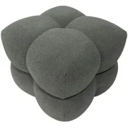 Höffner Hocker  Saarah ¦ grau ¦ Maße (cm): B: 54 H: 44 T: 54.0
