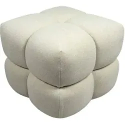 Höffner Hocker  Saarah ¦ beige ¦ Maße (cm): B: 54 H: 44 T: 54.0