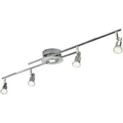 KHG LED- Deckenspot  5- flammig  chrom   ¦ silber ¦ Maße (cm): B: 106 H: 12,3 T: