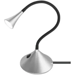 Höffner LED-Schreibtischleuchte  mit Flexarm silberfarben   ¦ silber ¦ Maße (cm): B: