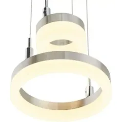 Meisterleuchten LED-Pendelleuchte  2-flammig  nickel matt   ¦ silber ¦ Maße