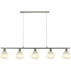 KHG Pendelleuchte  5-flammig   ¦ silber ¦ Maße (cm): B: 95,5 H: 150 T: 12.0