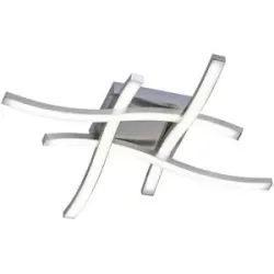 Höffner LED-Deckenleuchte  4-flammig  Nickel matt   ¦ silber ¦ Maße (cm): B: 46 T: 46.0
