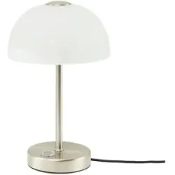 KHG LED-Tischleuchte  1-flammig  Nickel/ Alabasterglas   ¦ silber ¦ Maße (cm):