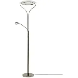 Meisterleuchten LED-Deckenfluter  2-flammig  schwarz/chrom   ¦ schwarz ¦ Maße