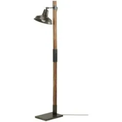 Höffner Leseleuchte  1-flammig  Holz/Metall schwarz   ¦ schwarz ¦ Maße (cm): B: 23 H: