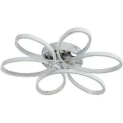 Meisterleuchten LED-Deckenleuchte  chrom   ¦ silber ¦ Maße (cm): H: 8  Ø: 50