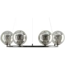 Meisterleuchten LED-Krone 6-flammig  schwarzchrom/Rauchglas  Hins Black ¦