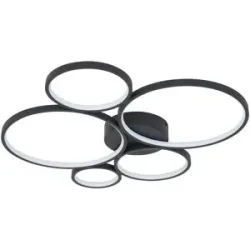 Trio LED-Deckenleuchte  Kreise  schwarz  Rondo ¦ schwarz ¦ Maße (cm): B: 59 H: