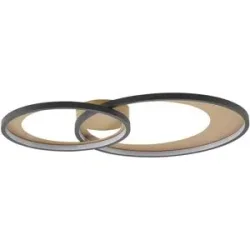 Trio LED-Deckenleuchte  schwarz/ gold ´gro?   ¦ Maße (cm): B: 85 H: 8,5 T: 60.0