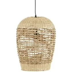 KHG Pendelleuchte  1-flammig  Papierfäden/ naturfarb.   ¦ holzfarben ¦ Maße