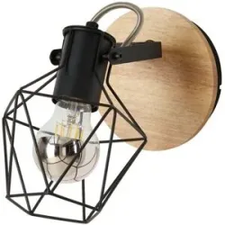 Paul Neuhaus Decken- und Wandstrahler  1-flammig  Rubber Wood   ¦ holzfarben ¦