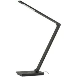 KHG LED-Tischleuchte  schwarz mit Qi-Charger   ¦ schwarz ¦ Maße (cm): B: 36 H:
