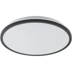 KHG LED-Deckenleuchte mit Backlight  schwarz   ¦ schwarz ¦ Maße (cm): H: 4,2  Ø: