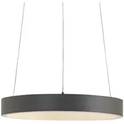 KHG LED-Pendelleuchte  Kunstleder schwarz/goldfarben   ¦ schwarz ¦ Maße (cm): H: