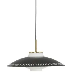 KHG Pendelleuchte  1-flammig  messing-antik/ schwarz   ¦ gold ¦ Maße (cm): H: